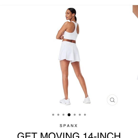 NWOT Spanx Get Moving 14 in skort White size S - Picture 2 of 7